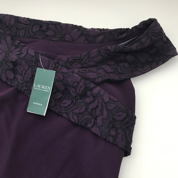 Lauren Ralph Lauren Purple Lace Gown - Picture 6 of 9